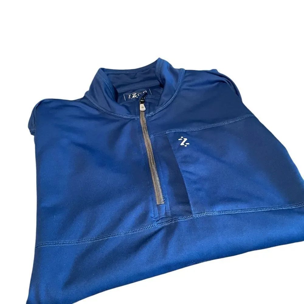 Izod Men's Zip-Up Sweater in Deep Blue size XXl excellent condition see pics
